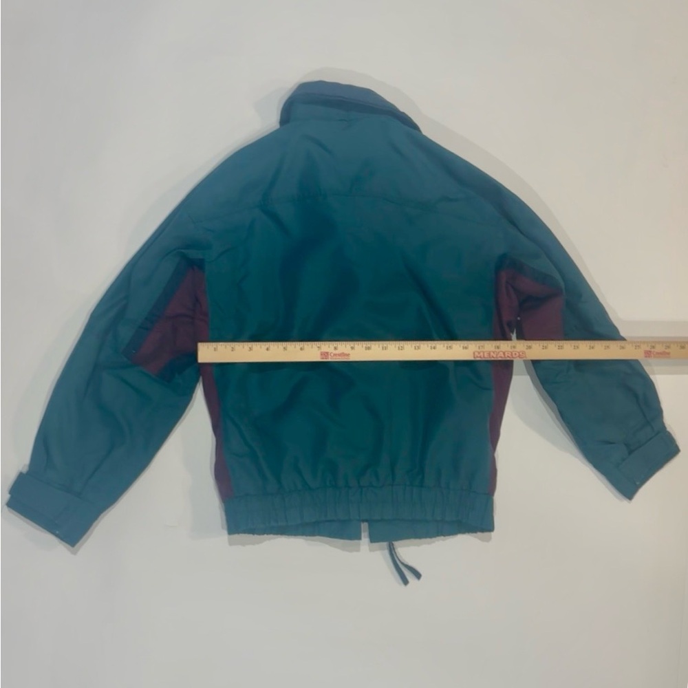 Vintage Columbia Women’s Medium Jacket Teal Purple Windbreaker Made in Korea - Picture 4 of 10
